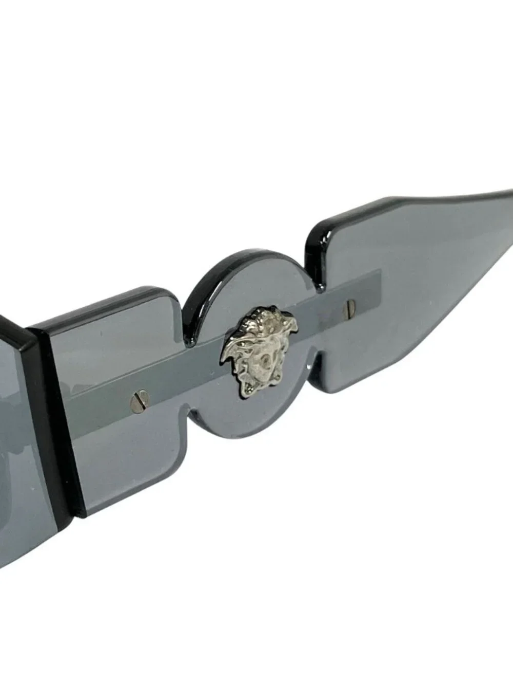 Versace Clear Sunglasses Eyewear Medusa Two Bridge 51 Gray